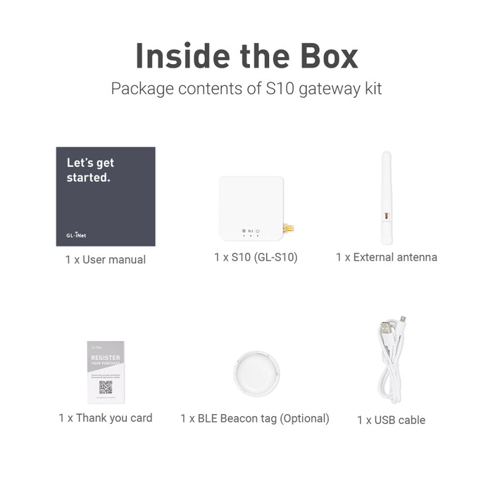 GL-S10 Bluetooth IoT Gateway | PoE Power Supply