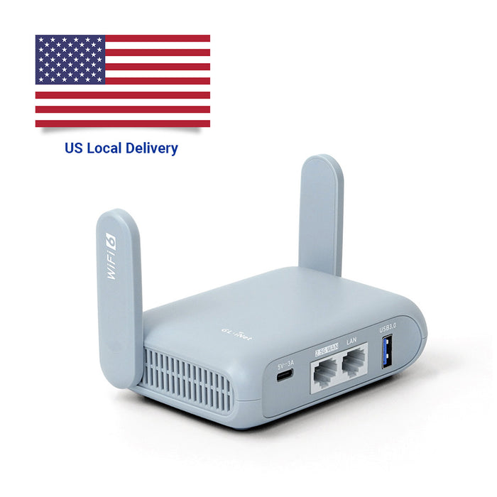 Beryl AX (GL-MT3000) Pocket-sized AX3000 Wi-Fi 6 Travel Router with 2.5G WAN Port | US+EU+UK plug