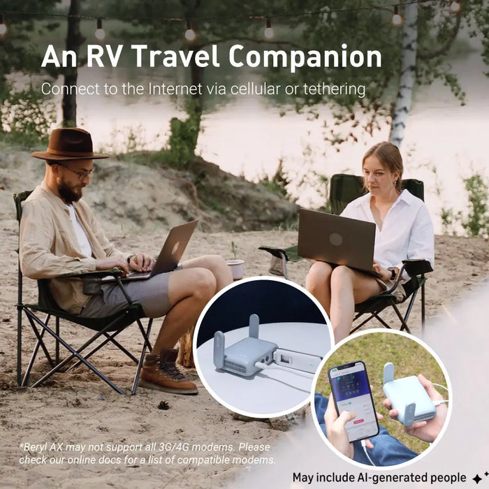 Beryl AX (GL-MT3000) Pocket-sized AX3000 Wi-Fi 6 Travel Router - Travel Router