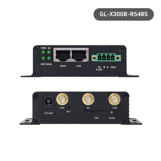 Collie (GL-X300B) Industrial 4G Gateway | RS485 / EG25-G Global Version | US+EU+UK+AU plug