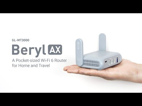 Beryl AX (GL-MT3000) Pocket-sized AX3000 Wi-Fi 6 Travel Router with 2.5G  WAN Port | US+EU+UK plug